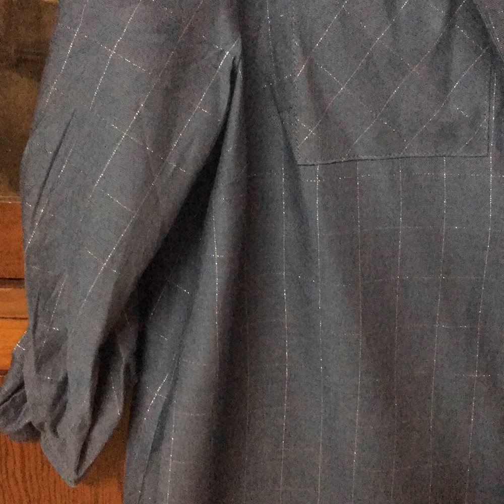 Blue button down blouse - Picture 4 of 5